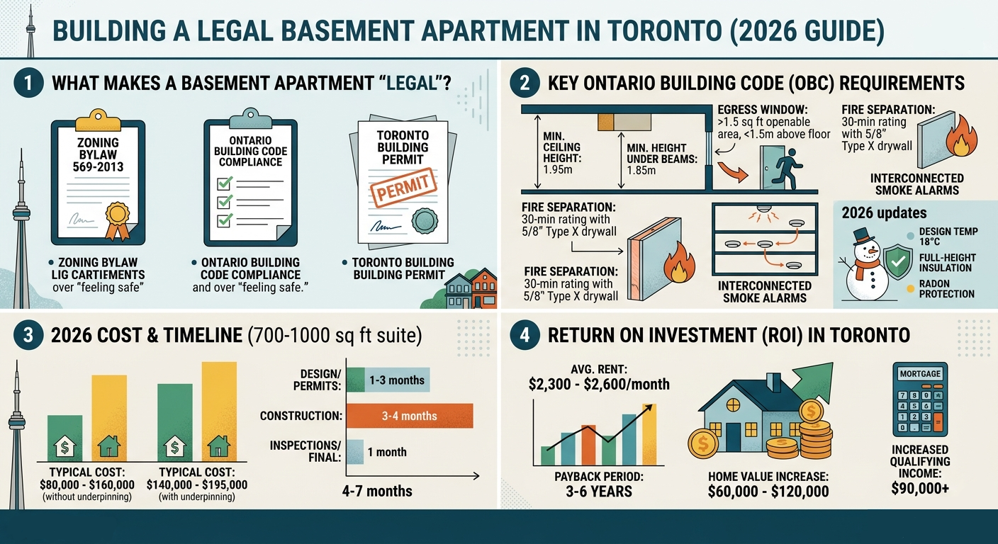 How to Build a Legal Basement Apartment in Toronto (2026 Guide)